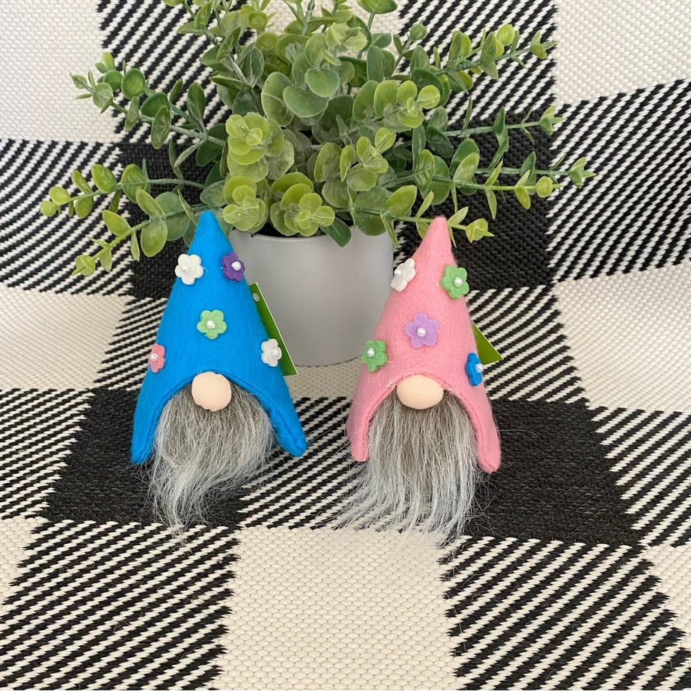 2 Fabric Spring Gnomes